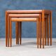 Tables Gigognes en Teck, Danemark, 1960s, Set de 3
