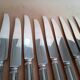 12 silver metal knives, filet model