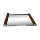 Mirror and wood tray