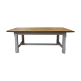 Dining table farmhouse oak old patina shabby chic gustavian