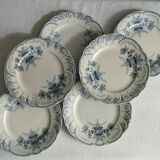 "Regency" - 6 dessert plates in ironstone St-Amand & Hamage