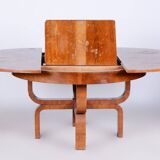 Walnut Art Deco Dining Table, Extendable, by Halabala, UP Závody, Czech, 1920s