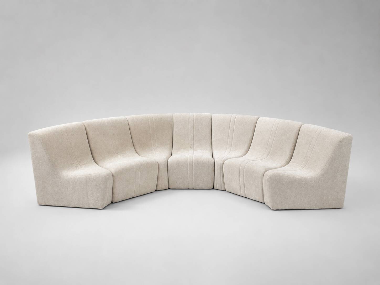 Canapé beige 7 slices vintage
