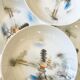 8 Hayashi Kutani bowl plates, Chinese porcelain