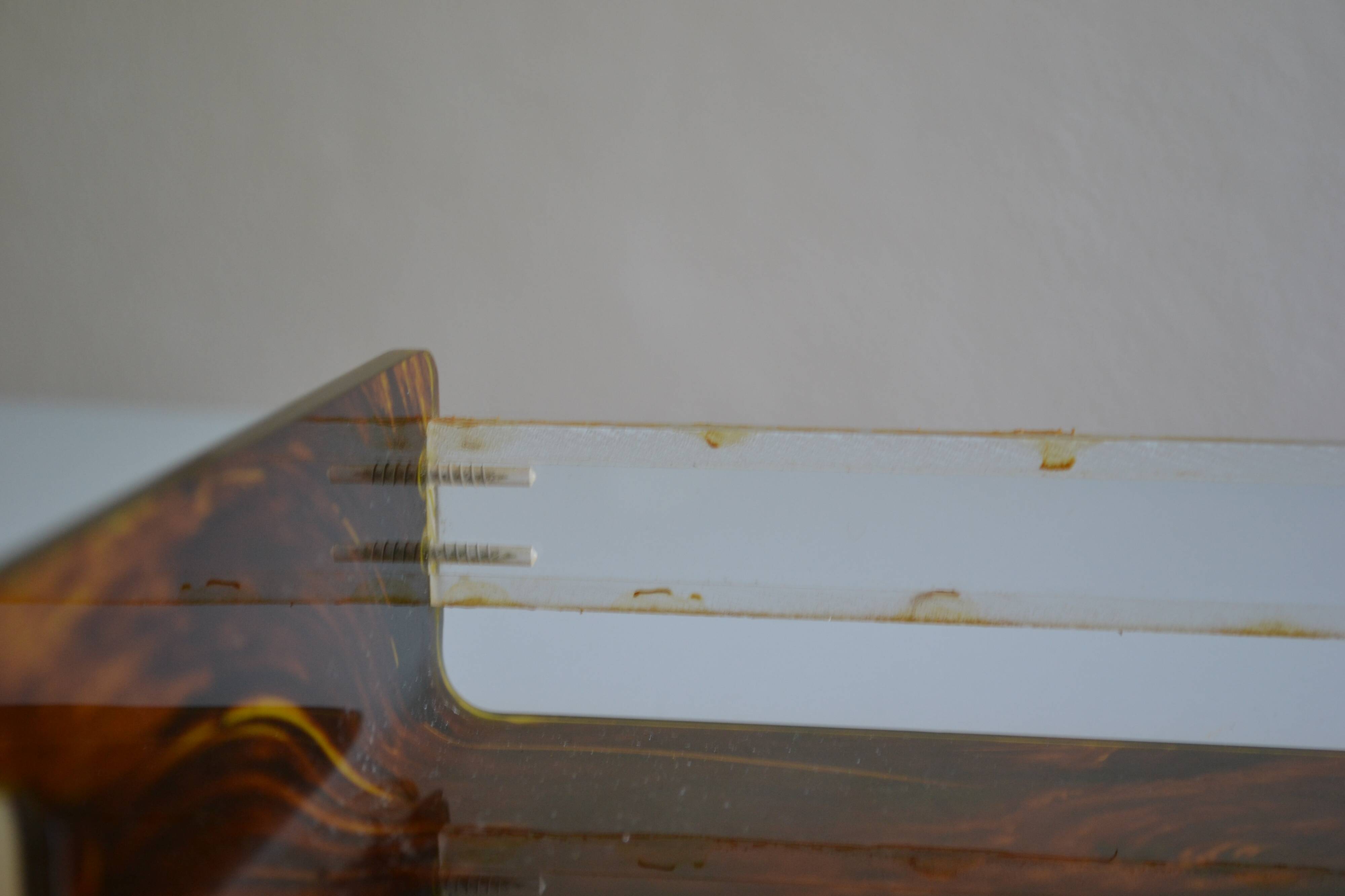 Acrylic plateau with tortoiseshell pattern Jansen Mercier Willy Rizzo