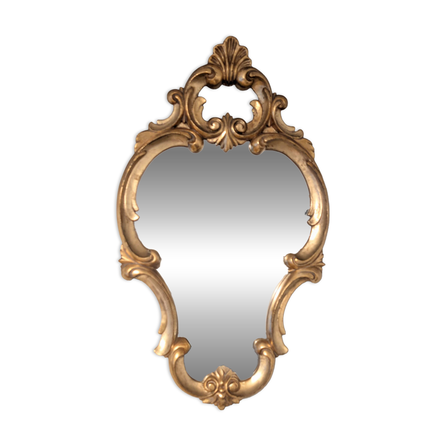 Antique gold baroque mirror 60 x 48cm