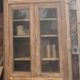 Armoire ancienne en chêne massif brut : vaisselier bibliothèque