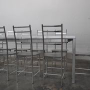 Bagutta Table and Aluminum Chairs by Opera Design for Ycami, 1980s, Set of 13