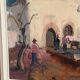 Original Swedish Oil on Canvas – “Mediterranean Scene” by Axel Hamborn – Signed – Vintage & Framed