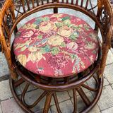 Fauteuil Emmanuelle rotin Peacock 1960