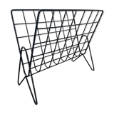 Vintage wired metal magazine rack