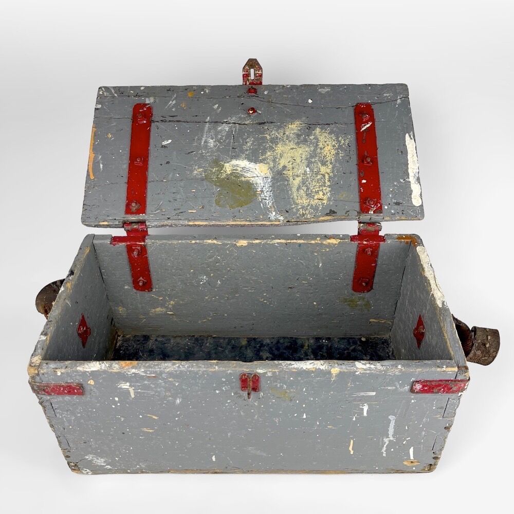 Old wooden painter's box