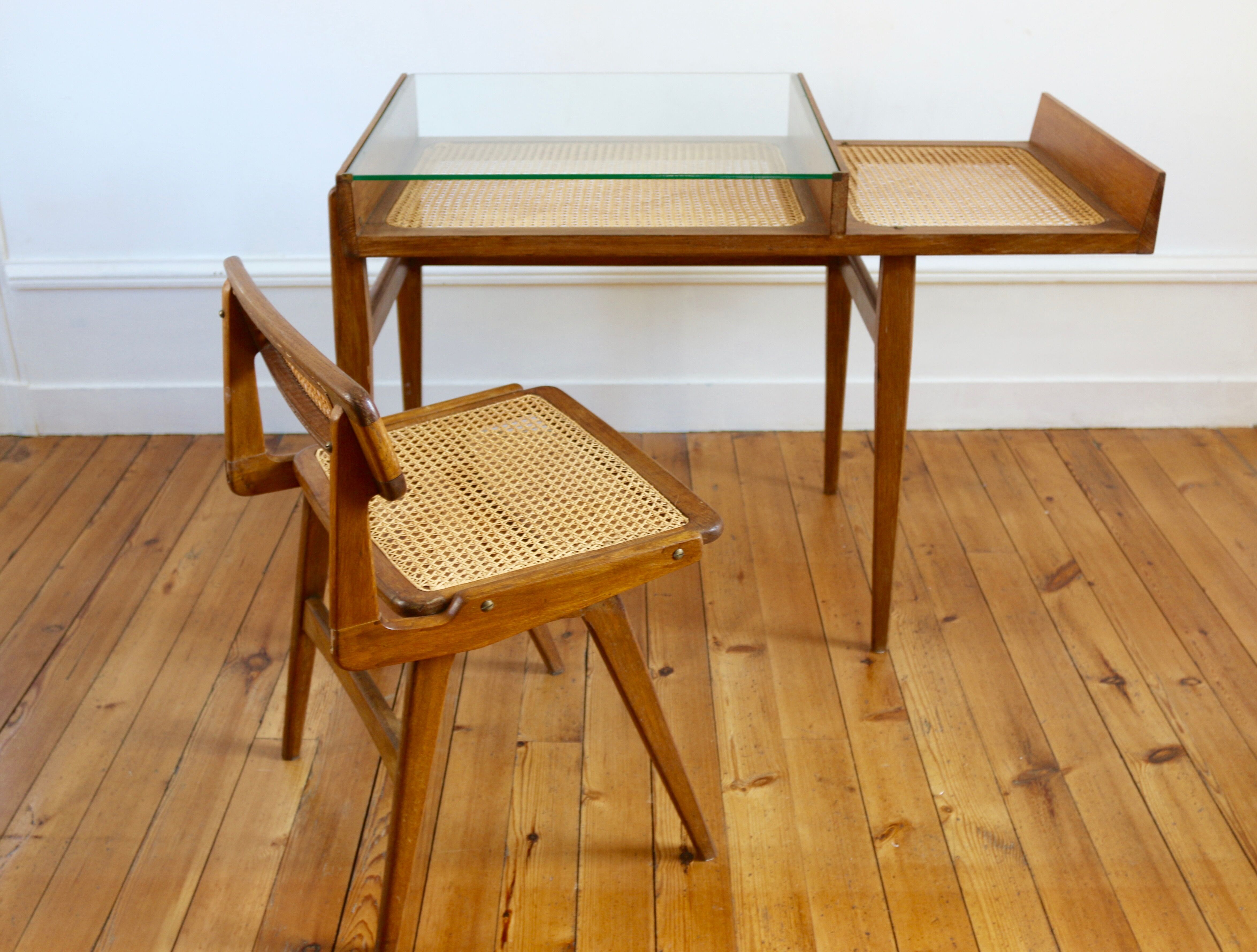 Desk and chair Roger Landault 50s
