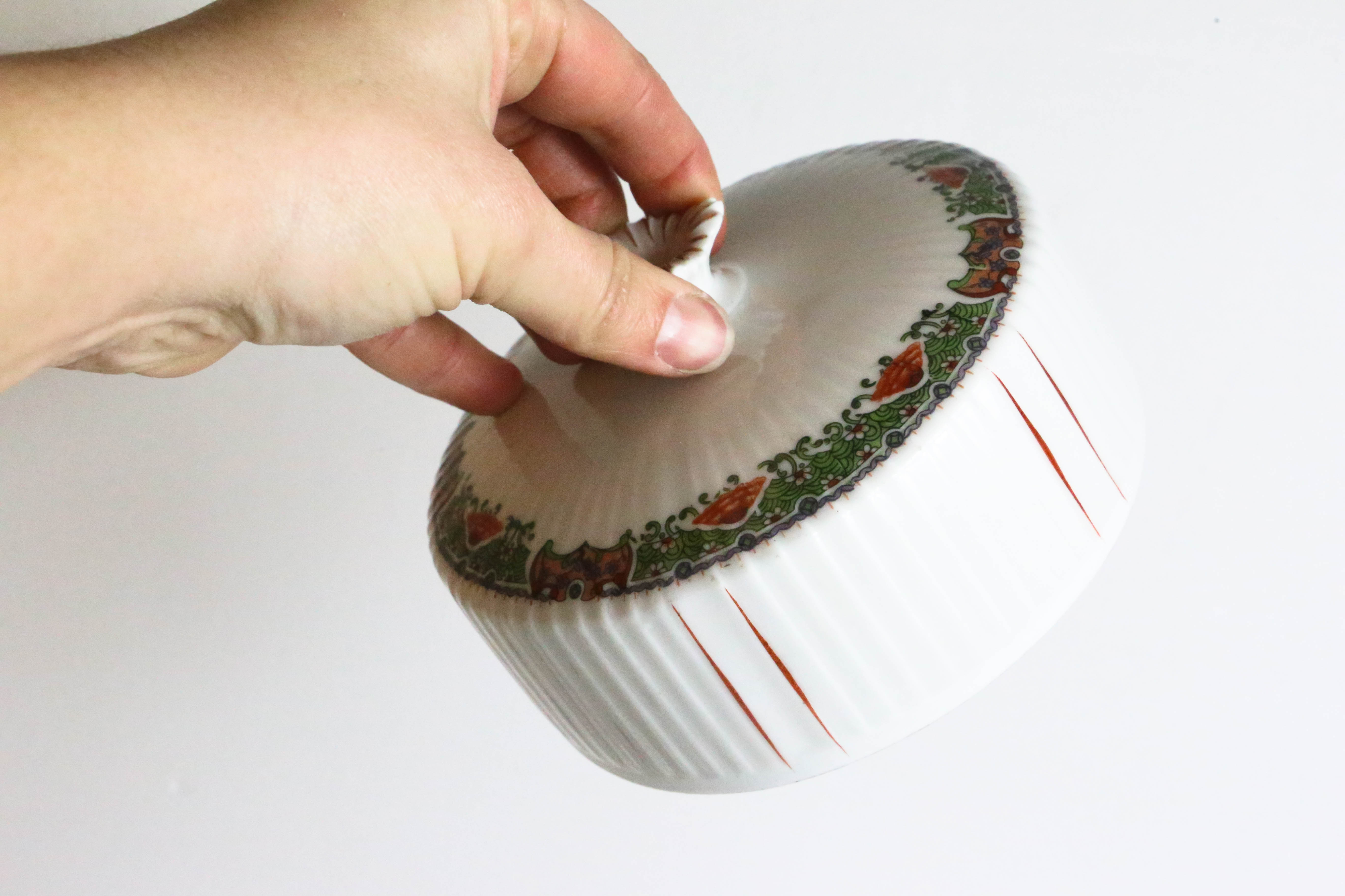 Butter maker in anvcian porcelain, vintage, France