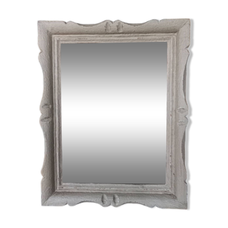 Taupe ivory patinated rectangular frame