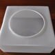 Square ceiling light in white opalin glass