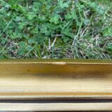 Vintage rectangular mirror in gilded wood h49 xl35