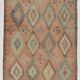 Tapis persan vintage doux 6x10, tapis Oushak en laine, 181x312 cm