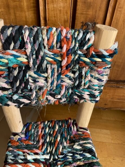 Moroccan boucherouite chair