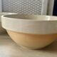 Set of two 2.5l salad bowls in vintage Digoin stoneware