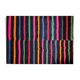Romanian vintage carpet with stripes, made by hand in wool