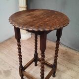 Side table with twisted legs