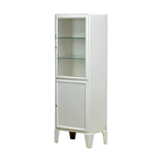 Vintage Iron And Glass Medical Cabinet, 1950s