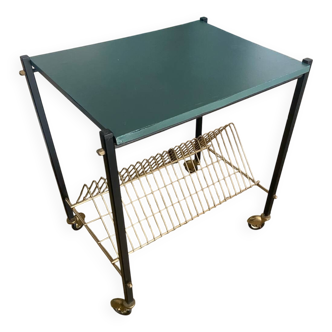 Table desserte vintage range vinyles