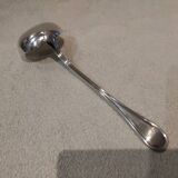 Silver-plated metal soup ladle by Christofle silversmiths, Albi pattern
