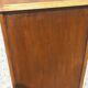 Vintage oak commode with tapered legs from the 1950s.