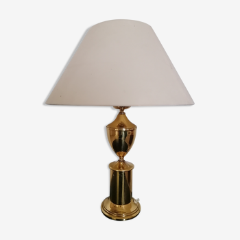 Lampe pied métal doré