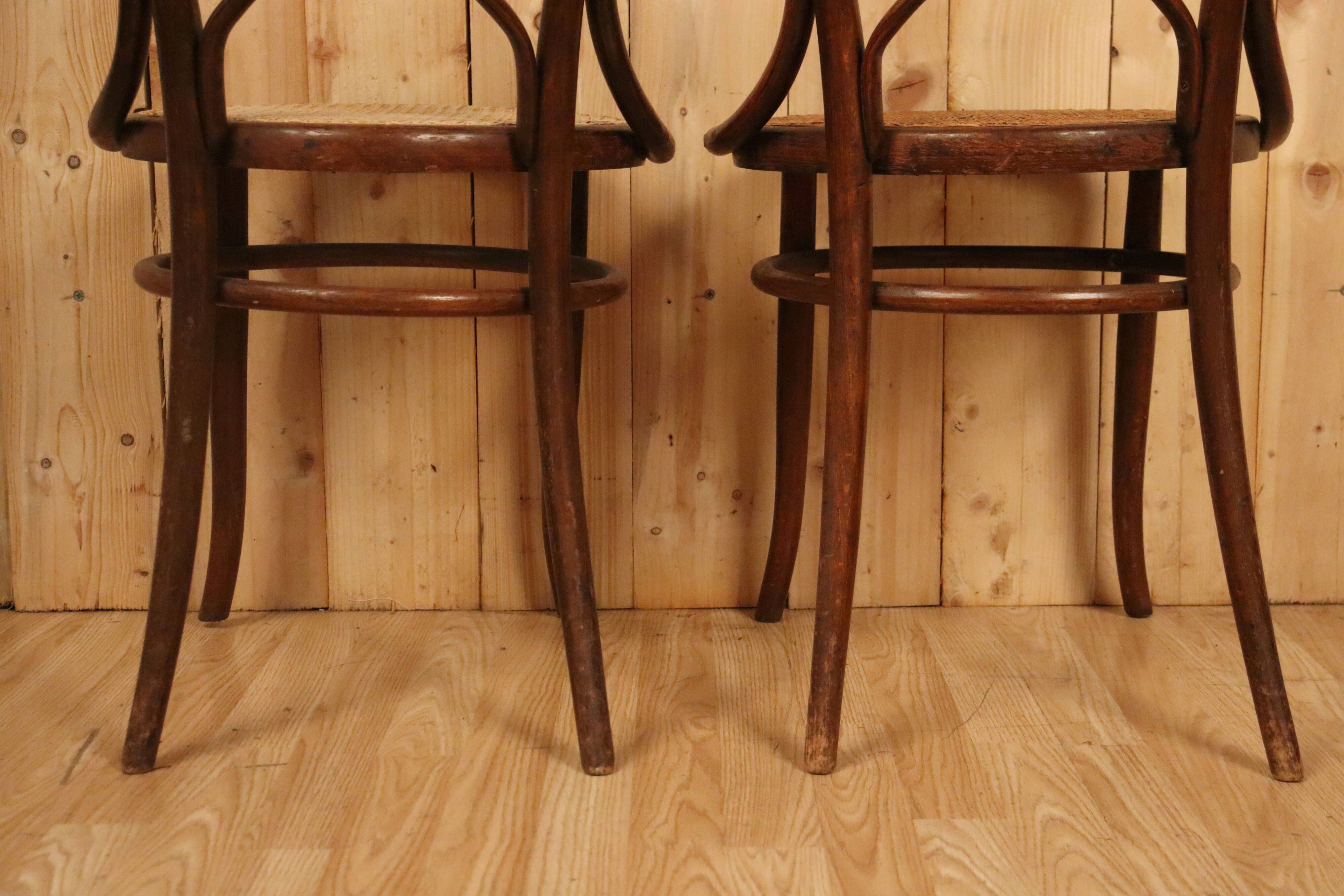 Paire de chaises bistrot n°19 Fischel