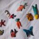 Set of 10 ceramics animals, fish, butterfly