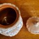 Small terracotta pot with Fruit motif