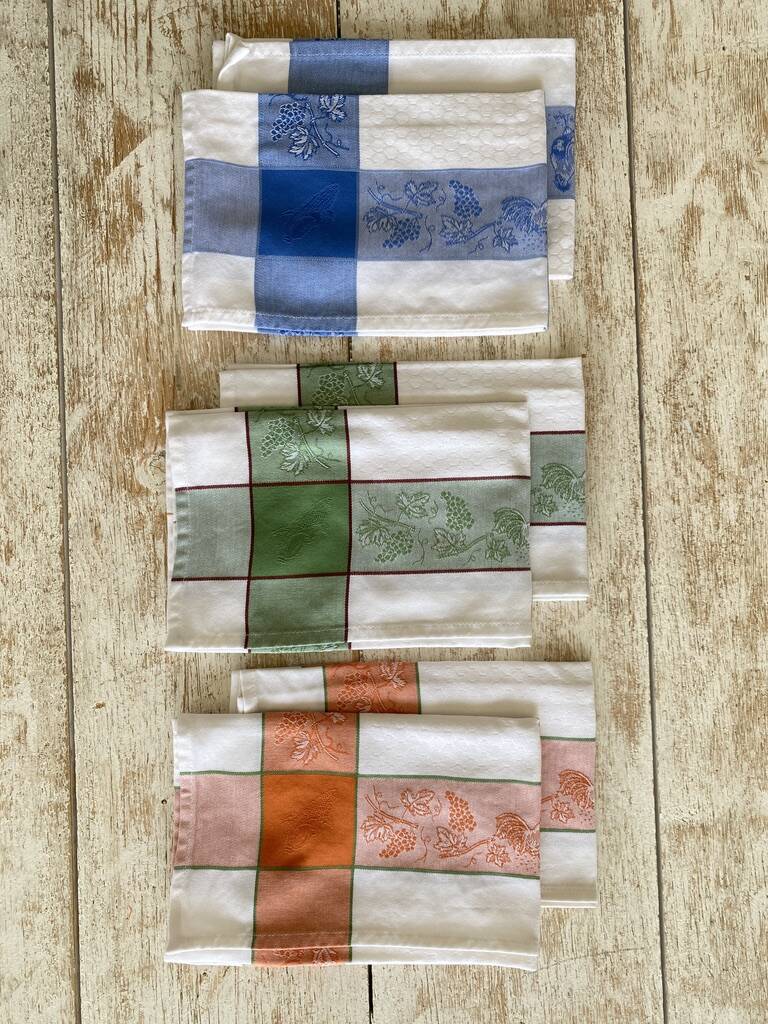 Set of 6 school-style napkins - cotton - 50x50 cm
