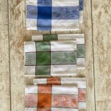Lot de 6 serviette de table style pensionnat - coton - 50x50 cm