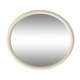 Oval mirror in white melaminate wood