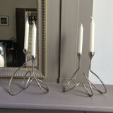Pair of twisted candlesticks