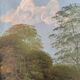 Vintage original landscape oil painting, signed countryside art, c. 1930