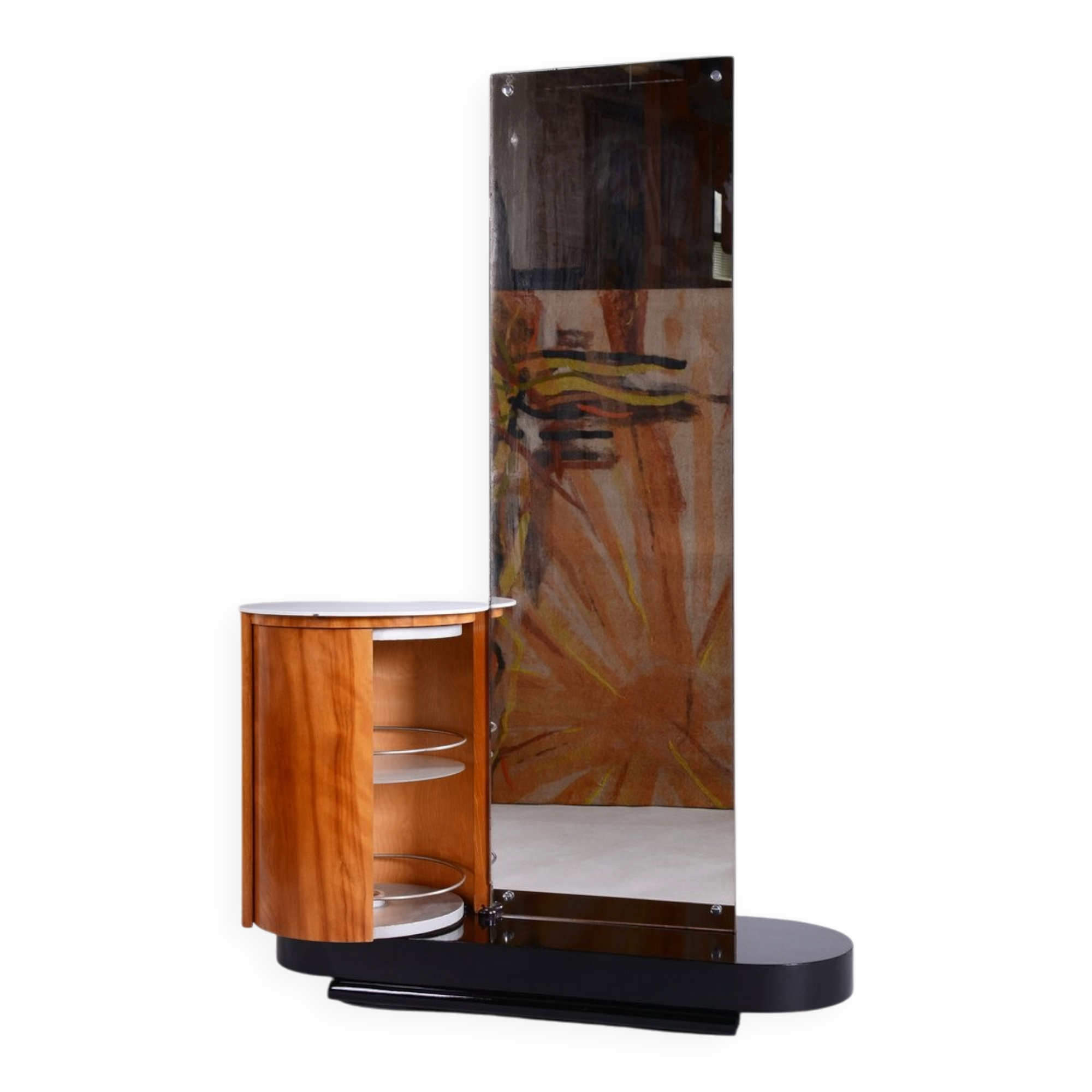 Art Deco Ash Dressing Mirror by J. Halabala for Up Zavody, Czech, 1930s