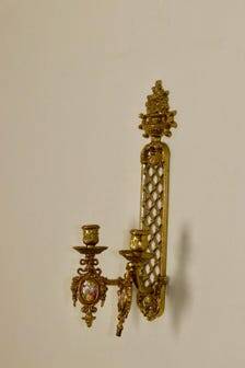 Pair Of Vintage French Brass Sconces