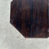 Pedestal table or small octagonal side table quadripod base with modernist spacer