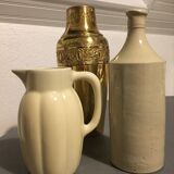 Cream color earthenware pitcher