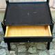 Vintage bedside table from the 1980s in black wood.