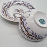 Sarreguemines Porcelain Tea Cup and Saucer