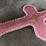 Religious wall cross in artistic enamel on silver signed P.BONNET, Limoges