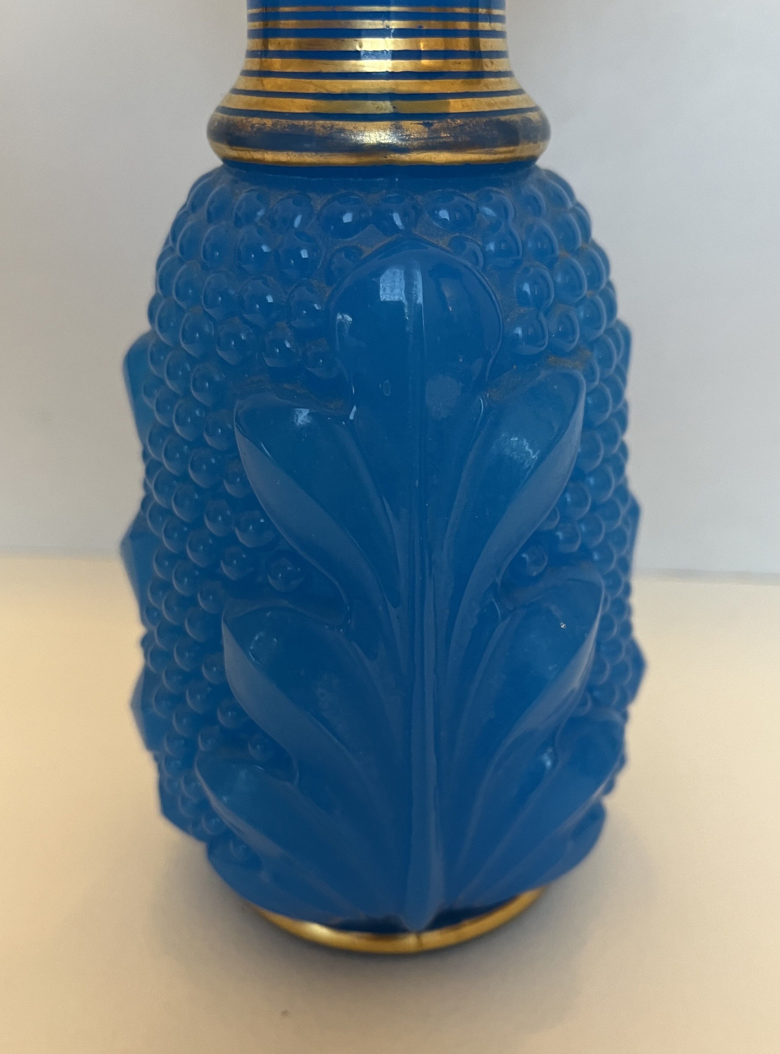 Blue opaline vase