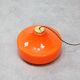 Mid-century italian orange glass & brass pendant lamp