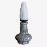 Ceramic and opaline lamp from the 50s