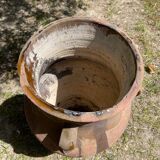 Ancient terracotta pottery jar